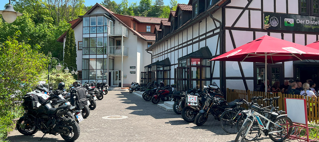 Biker im Hotel Der Distelhof